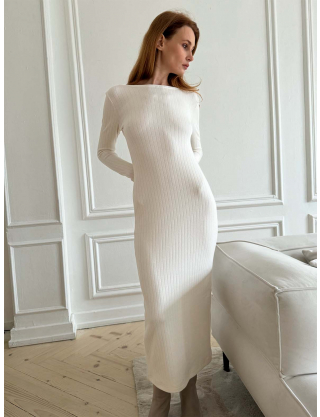 Картинка Сукня біла з розрізом